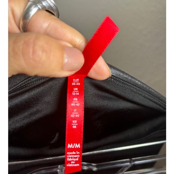 SPANX Black Faux Leather Leggings Pants High Rise Slimming Shapewear Size M - Picture 6 of 7